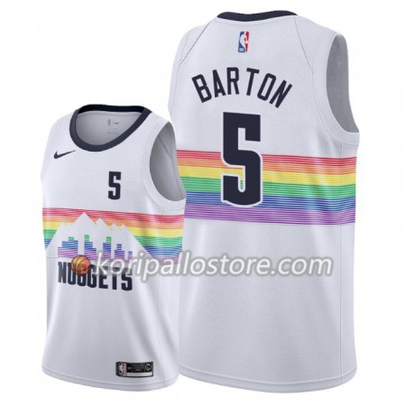 Denver Nuggets Will Barton 5 2018-19 Nike City Edition Valkoinen Miesten Pelipaidat Swingman 